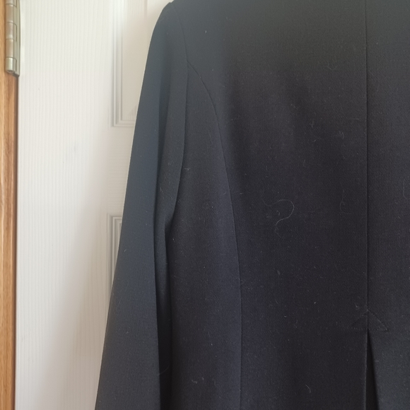 CALVIN KLEIN BLACK COWL NECK BUTTON COAT SIZE SMALL - Picture 8 of 15